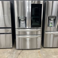 LG Instaview Four Door French Door Refrigerator Q EV8