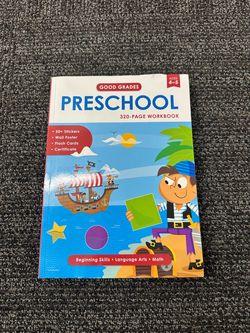Good Grades Preschool Workbook Paperback 320 Pages Math Flash Cards