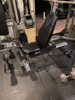Prospot bench with leg extension attachment