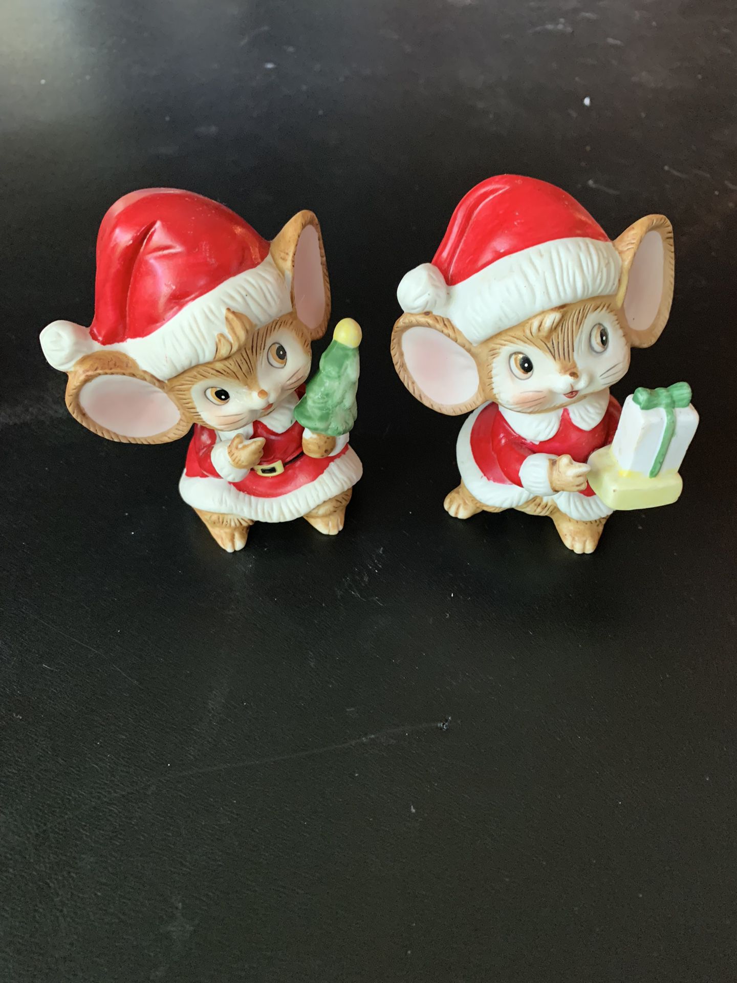Vintage Homco 5405 Christmas Mice Figures