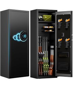 KAER 13-15 Biometric Gun Safe, Long Gun Safe for Home Rifle and Pistols with Fingerprint Lock, Ideal for AR15, Shotguns & Ammunition Storage | Unassem