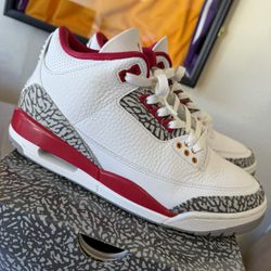 Air Jordan 3 Retro Cardinal Red Men’s Sz 8.5
