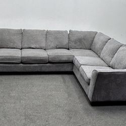L- shaped Sectional Couch Charcoal Gray amazing condition, comfy couch. We deliver & setup.