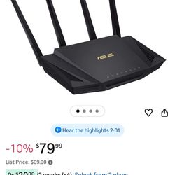ASUS RT-AX58U Dual Band WIFI Router (RT-AX3000)