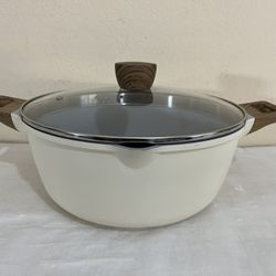 Masterclass PREMIUM COOKWARE 11" CASSEROLE 6.9 QT With Lid 🌼 Beige