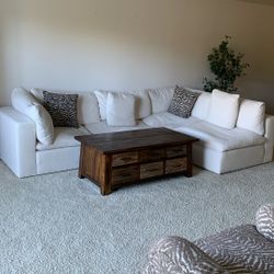 White Sectional Couch - Like New