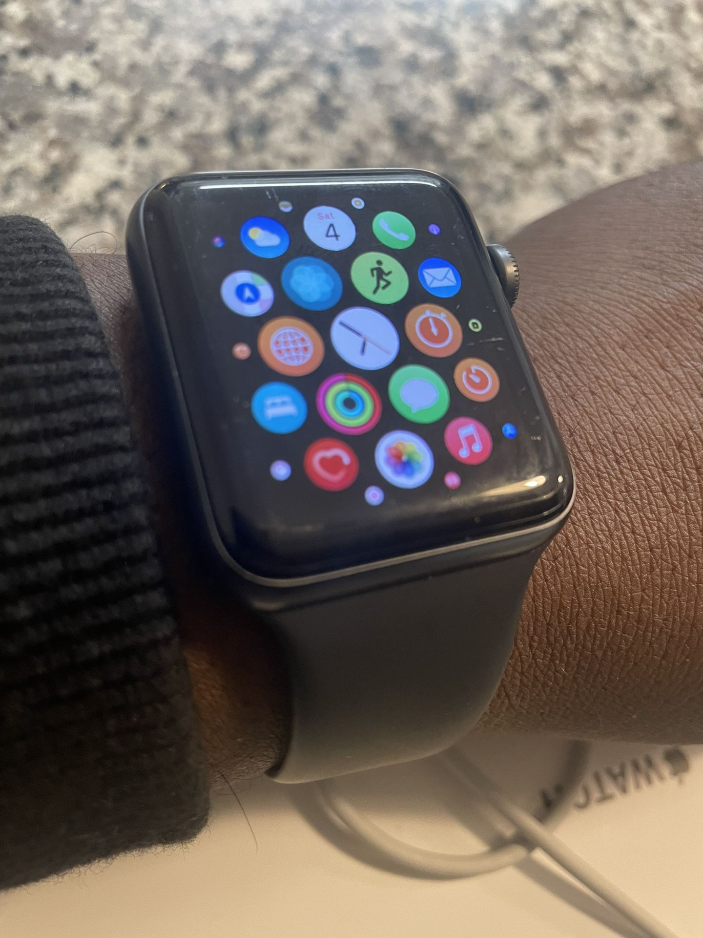 AppleWatch 3 | Space Gray Aluminum Case with Black Sport Band