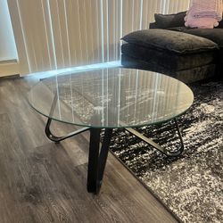 Round Glass Coffee Table 