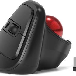 new Ergonomic Wireless Mouse with Trackball and 5 Adjustable DPI, Easy Thumb Control, Precise & Smooth Tracking. Update Bluetooth Medium-Sized Right H