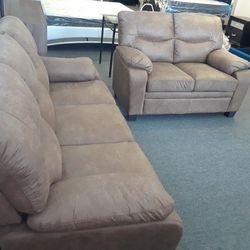 2 Piece Living Room Set Sofa And Loveseat