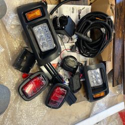 Club Car DC 1993-up Golf Cart Led Headlight And Tail Light Kit