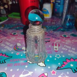 Vintage Salt Shaker With One Vein Cat Eye Shooter Marble 