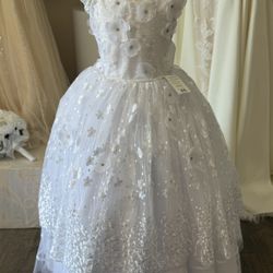 Girls Flower Communion Dress 