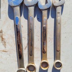 4pc Wrenches Metric Size 13 Thru 17. Missing 16.