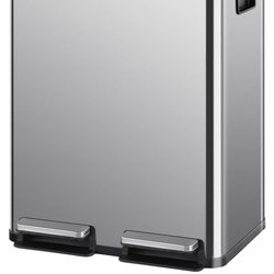 Homee 16 Gallon Trash Can Soft-Close Lid, Recycling Kitchen Trash Can with Foot Pedal and Removable