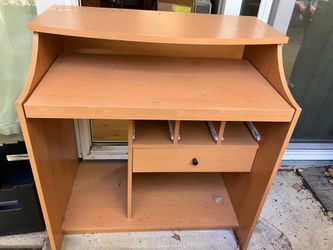 Wooden computer table