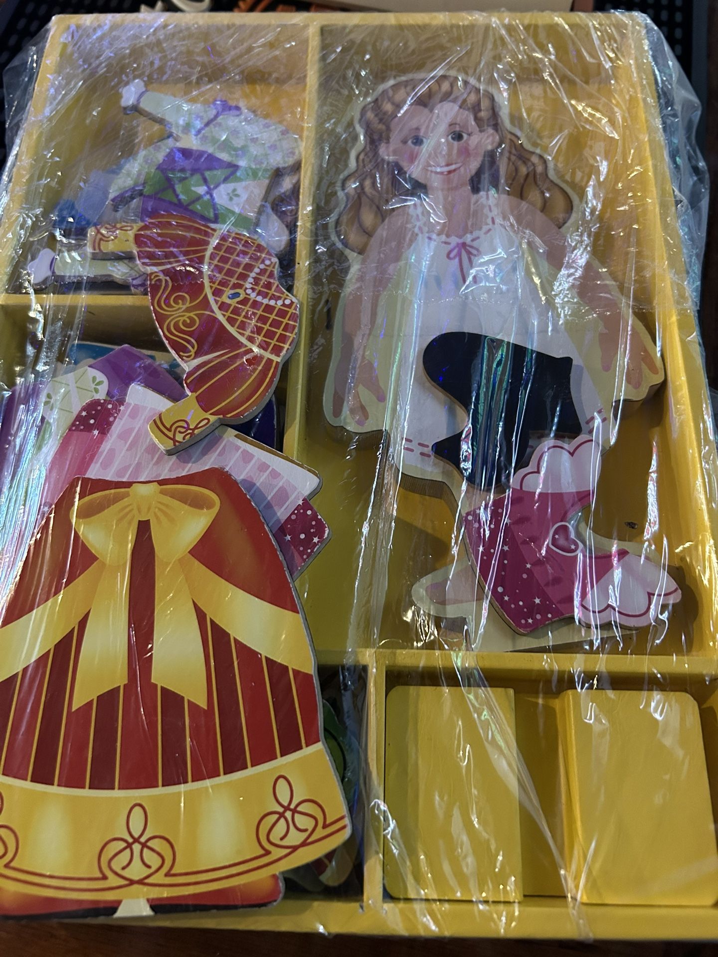 Melissa & Doug Princess Magnetic Wooden Dress Up Doll Set