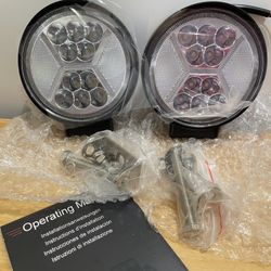 2pc 234W 24000LM 4.5inch Off Road Light 6000K White +3000K Amber Dual Color Flood Spot Combo 3 Mode Fog Work Lights