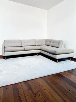 🚚DELIVERY- Large Gray Sectional Sofa