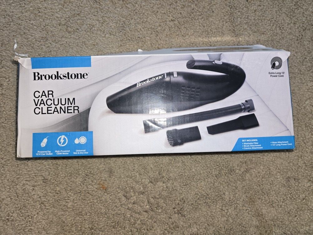 Brookstone 13' Corded Car Vacuum Cleaner | Black
