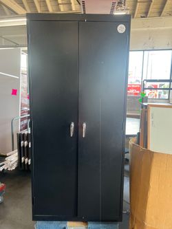 Black Metal 2-door Cabinet
