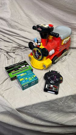 Working Mickey Train, 1978 Tomy Digtal Diamond Baseball Game, Organ Trail And Rhyme Out Card Games