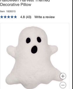 Sold Out Costco Viral 2024 Halloween Ghost Pillow (NEW). Soft, Large, Oeko Tex
