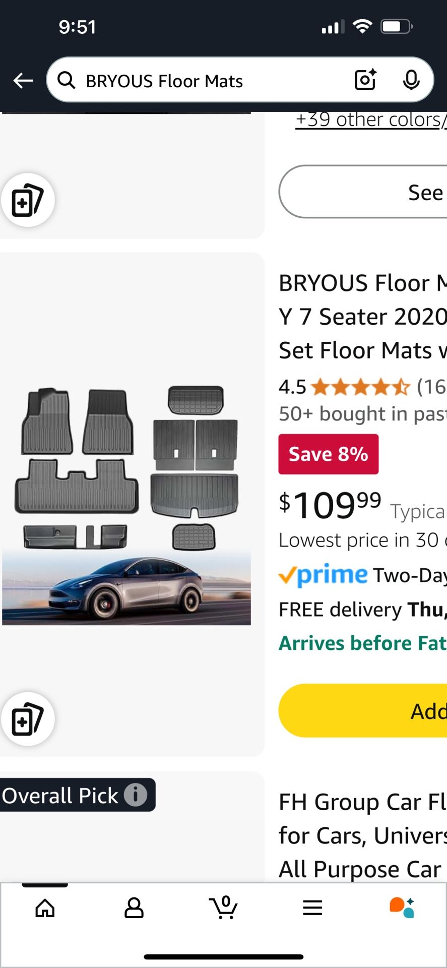 Tesla Model Y 7 Seater Floor Mats