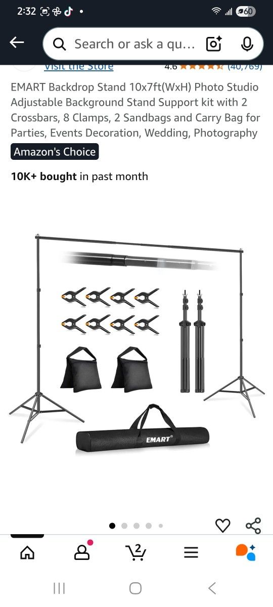10x7 Backdrop Stand 