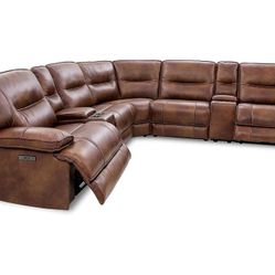 Genuine Leather Top Grain Leather Power Reclining Couches Sets Sectional Couches 