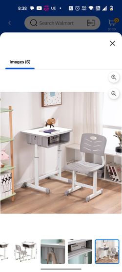 Student's Adjustable Desk And Chair