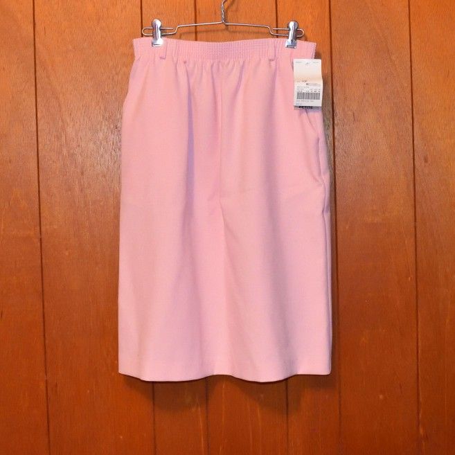 NWT Vintage TanJay Pretty in Barbie Pink Elastic Stretch Skirt Petite Size 10P