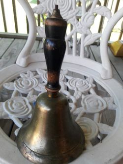 Vintage very old school house bell 8inchs by 5inchs