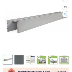 Full-Size Conversion Kit Bed Rails for Baby Appleseed & Eco-Chic Cribs (Moon Grey, Option 1)