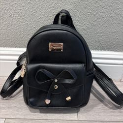 Women’s Black Mini Backpack Purse