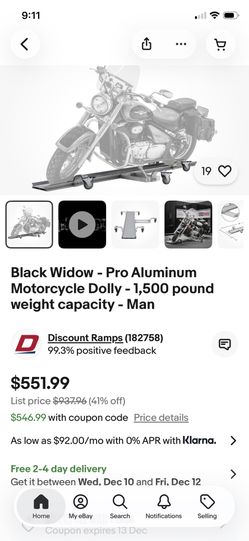Blackwidow Motorcycle Dolly