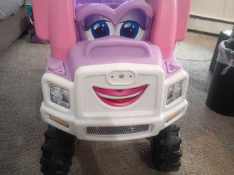 Kids Ride-On Toy Truck Pink Purple