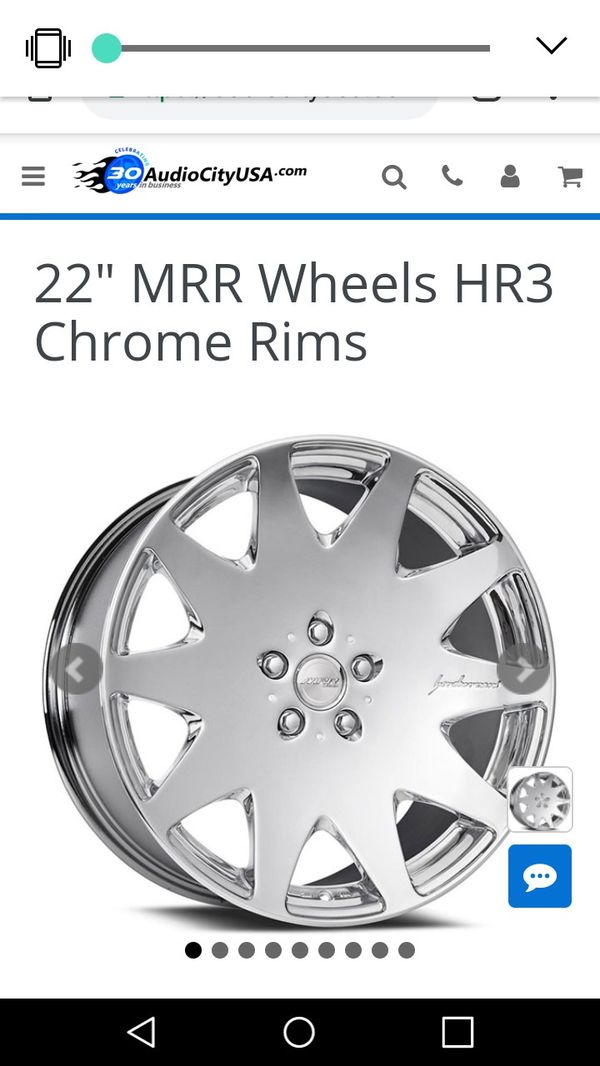 Set of 22" MRR Wheels HR3 Chrome Rims w/tires for Sale in Columbus, OH