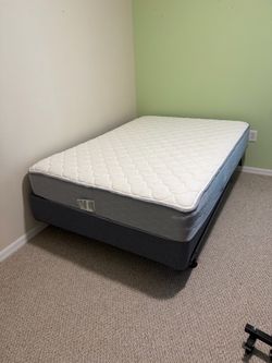 Full size bed. Spare bedroom barely used