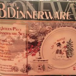 Let It Snow Stoneware Set