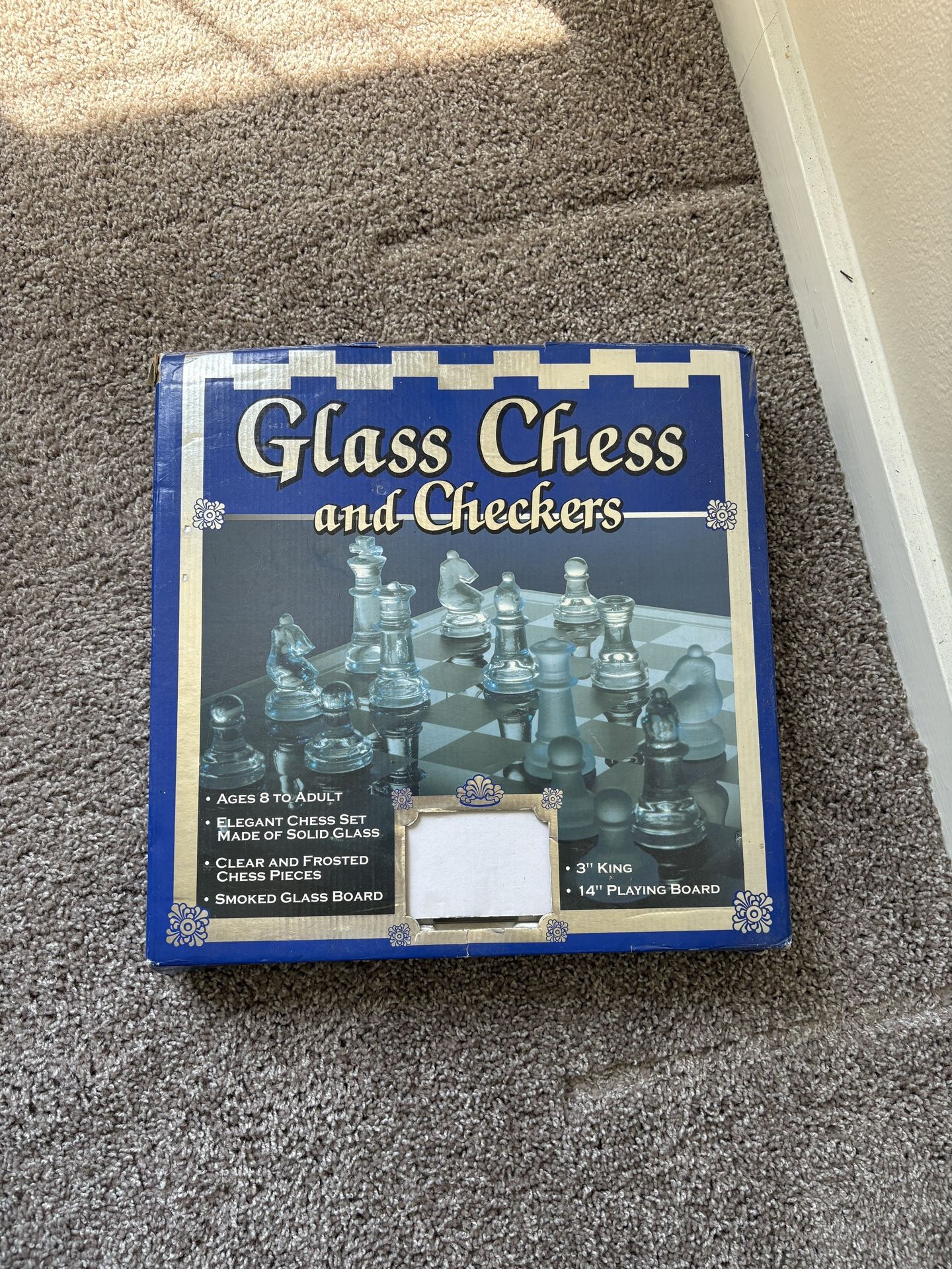 Glass Chess And Checkers Set