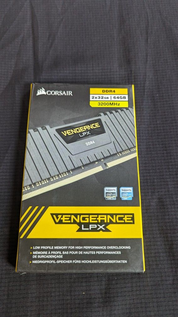 CORSAIR - VENGEANCE LPX 64GB (2X32GB) 3200MHZ DDR4 C16 DIMM DESKTOP MEMORYEnhance your PC's performance with the Corsair Vengeance LPX 64GB (2x32GB)