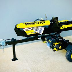 Brand new champions 27 Ton 224 cc Gas Powered Hydraulic Wood Log Splitter w/Vertical/Horizontal Operation and Auto Return-with Hydraulic Oil