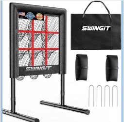 New-Upgrade 9 Hole Baseball Pitching Net with Strike Zone, Professional Heavy Duty 9 Pocket Softball Pitching net, Throwing Target Portable for Accura