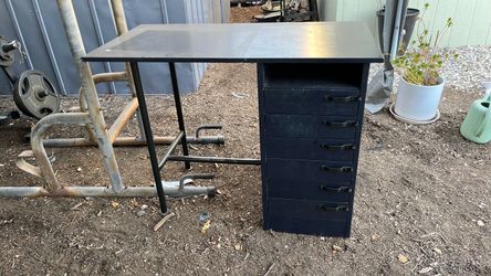 Large desk with glass top