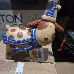 Hand Painted Ceramic Dog