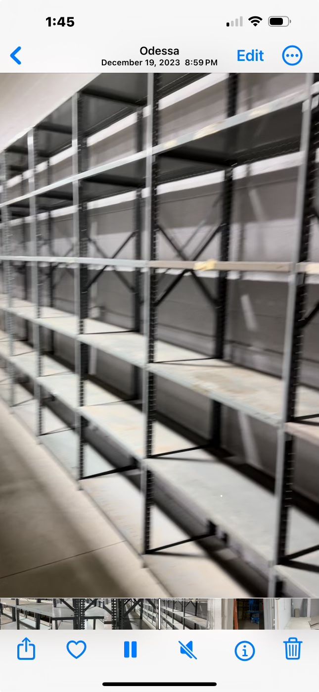 Metal shelving lot (used) (hardware included)