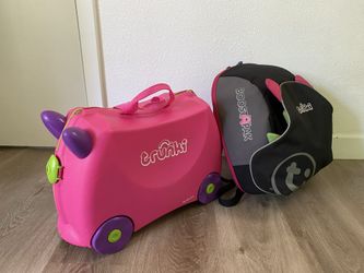 Trunki Trixie Ride-On Suitcase and BoostApak Booster Seat Travel Set