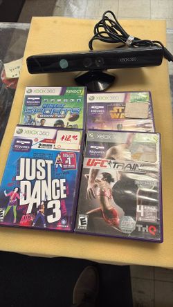 Xbox 360 Kinect Sensor+4 Games