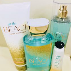 New! BATH & BODY WORKS✨🐚🏖at the BEACH 🏖 🐚✨set of 4 